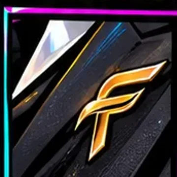 A gold F pinned to a black lapel